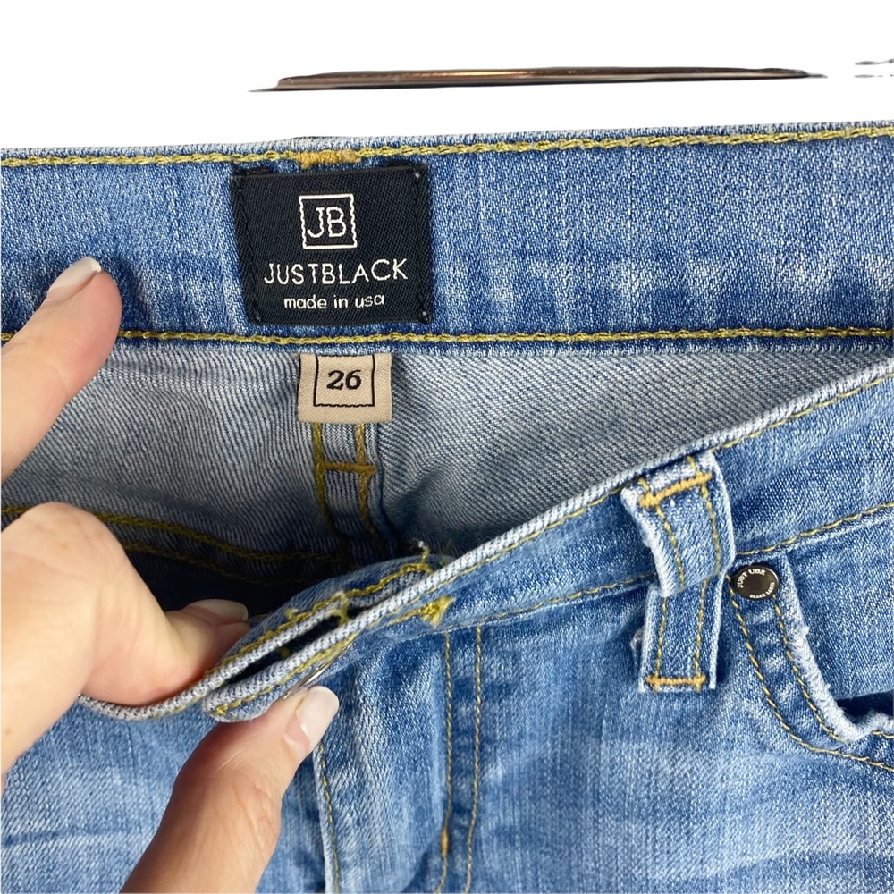 Just Black Distressed Mid Rise Ankle Jeans Size 26 - Picture 7 of 7